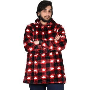 5poundstuff Blanket Oversized Hoodie Red - Leaf - Thin