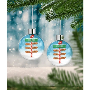 ABC Prints Northpole Personalised Family Christmas Bauble
