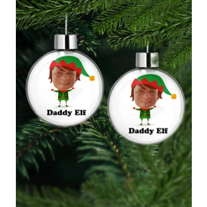 ABC Prints Personalised Christmas Elf Photo Bauble