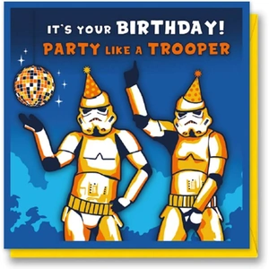 Cardology Party Like A Trooper Birthday Card