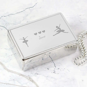 For You Personalised Gifts Ballerina Rectangular Jewellery Box