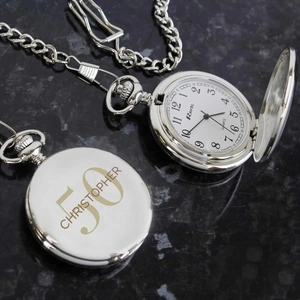 For You Personalised Gifts Birthday Big Age Pocket Fob Watch
