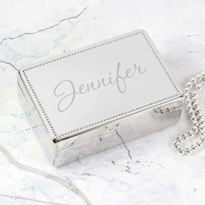 For You Personalised Gifts Name Rectangular Jewellery Box