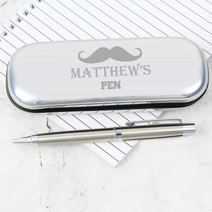 For You Personalised Gifts Moustache Pen and Box Set
