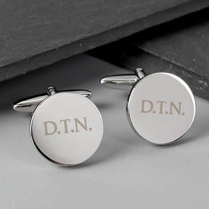 For You Personalised Gifts Round Cufflinks