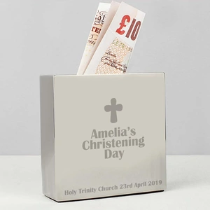 For You Personalised Gifts Cross Square Money Box