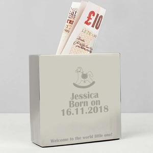 For You Personalised Gifts Rocking Horse Square Money Box