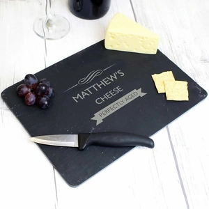 For You Personalised Gifts Perfectly Aged Slate Cheeseboard