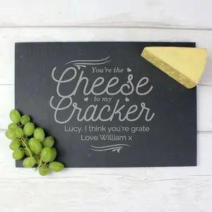 For You Personalised Gifts Personalised Cheese To My Cracker Slate Cheeseboard