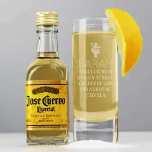 For You Personalised Gifts Personalised Tequila Shot Glass and Miniature Tequila