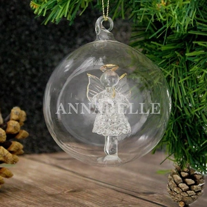 For You Personalised Gifts Name Only Angel Glass Bauble