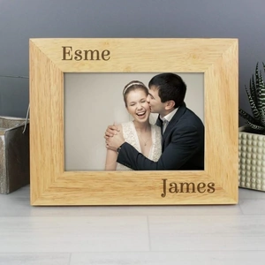 For You Personalised Gifts Oak Finish 6x4 Couples Photo Frame