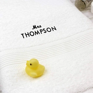 For You Personalised Gifts Personalised 'Mrs' White Bath Towel
