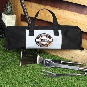 For You Personalised Gifts Stamp Stainless Steel BBQ Kit
