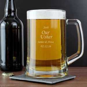For You Personalised Gifts Engraved Glass Pint Stern Tankard