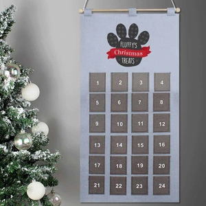 For You Personalised Gifts Personalised Pet Advent Calendar In Silver Grey