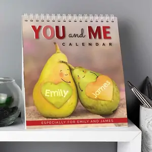 For You Personalised Gifts Personalised Couples Desk Calendar