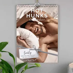 For You Personalised Gifts Personalised A4 Hot Hunks Calendar