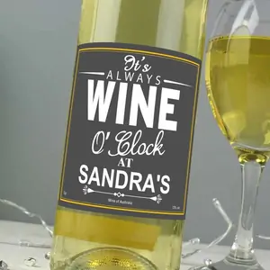 For You Personalised Gifts Personalised Wine O'Clock White Wine