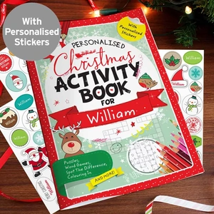For You Personalised Gifts Christmas Activity Book with Stickers