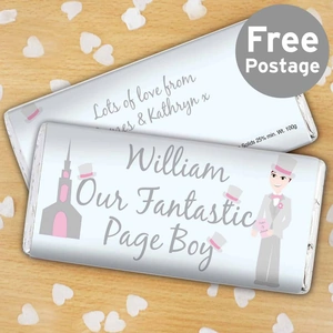 For You Personalised Gifts Fantastic Page Boy Milk Chocolate Bar
