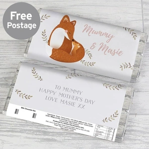 For You Personalised Gifts Mummy and Me Fox Chocolate Bar