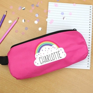 For You Personalised Gifts Rainbow Pink Pencil Case