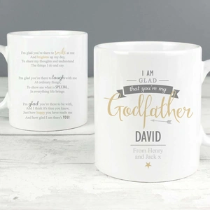 For You Personalised Gifts I Am Glad... Godfather Mug