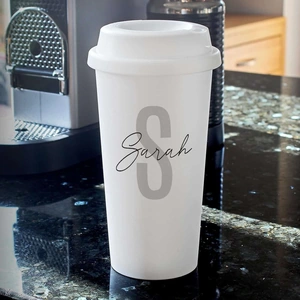 For You Personalised Gifts Personalised Initial & Name Insulated Eco Travel Cup