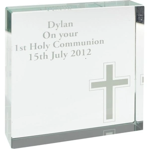 For You Personalised Gifts Cross Large Crystal Token