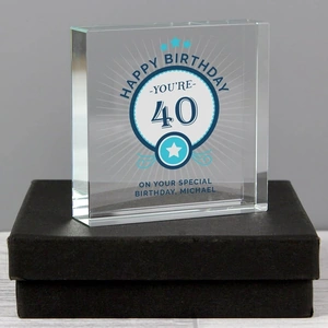 For You Personalised Gifts Birthday Large Crystal Token