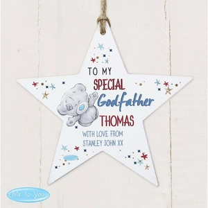 For You Personalised Gifts Me to You Godfather Wooden Star Decoration