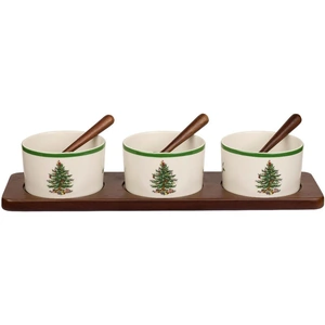 Fortnum & Mason Spode Christmas Tree Condiment Bowl Set