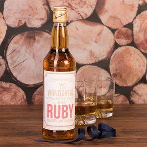 Getting Personal Personalised Malt Whisky - Wonderful Husband, Ruby Anniversary