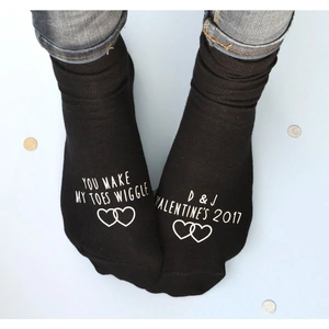 Getting Personal Personalised Valentine's Socks - You Make My Toes Wiggle
