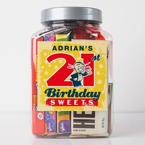 Getting Personal Personalised American Retro Sweet Jar - Birthday