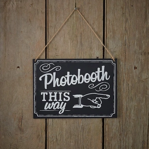 Getting Personal A Vintage Affair Chalkboard Photo Booth Sign