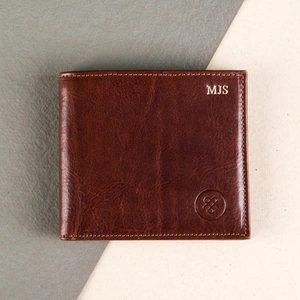 Getting Personal Embossed Vittore Italian Leather Billfold Wallet