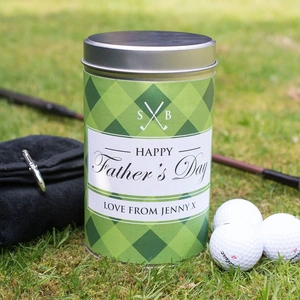 Getting Personal Golf Gift Set In Personalised Tin - Happy Father's Day