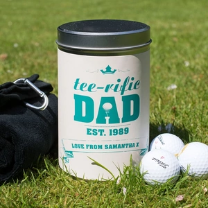 Getting Personal Golf Gift Set In Personalised Tin - Tee-Rific Dad