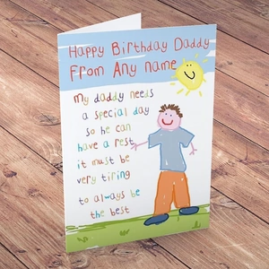 Getting Personal Personalised Card - Happy Birthday Daddy