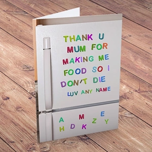 Getting Personal Personalised Card - Thank U Mum Fridge Magnets