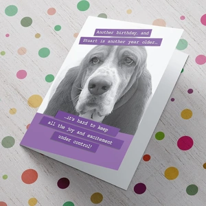 Getting Personal Personalised Card - Birthday Joy And Excitement