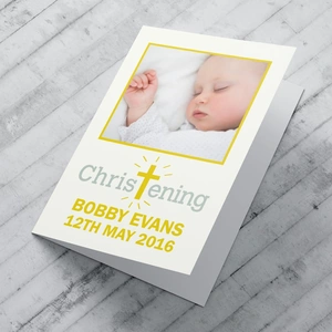 Getting Personal Photo Upload Card - Christening