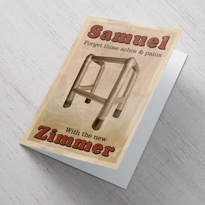 View product details for the Personalised Card - Zimmer