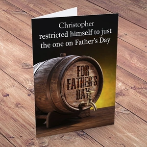 View product details for the Personalised Father's Day Card - Just The One