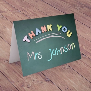 View product details for the Personalised Card - Thank You - Chalk Board