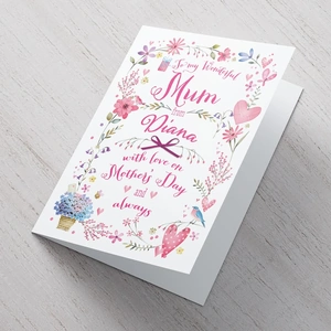 Getting Personal Personalised Mother's Day Card - Garden Hearts