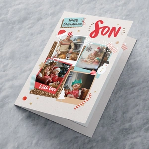 View product details for the Multi Photo Upload Christmas Card - Four Photos Son