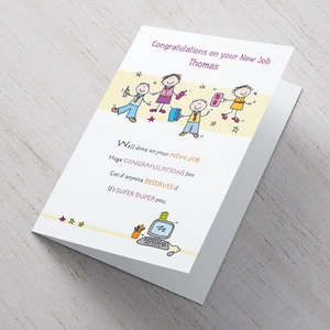 Getting Personal Personalised Card - Congratulations on Your New Job